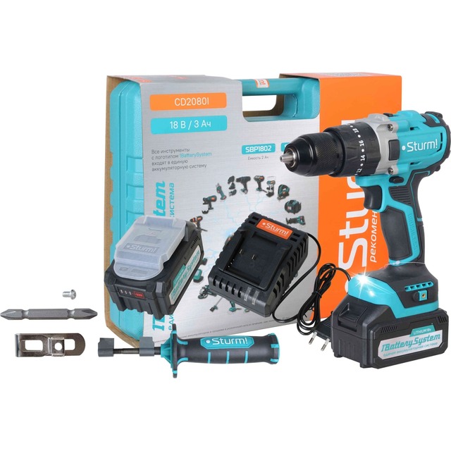 Дрель-шуруповерт Sturm! CD2080I (Цвет: Blue) Дрель-шуруповерт Sturm! CD2080I (Цвет: Blue)