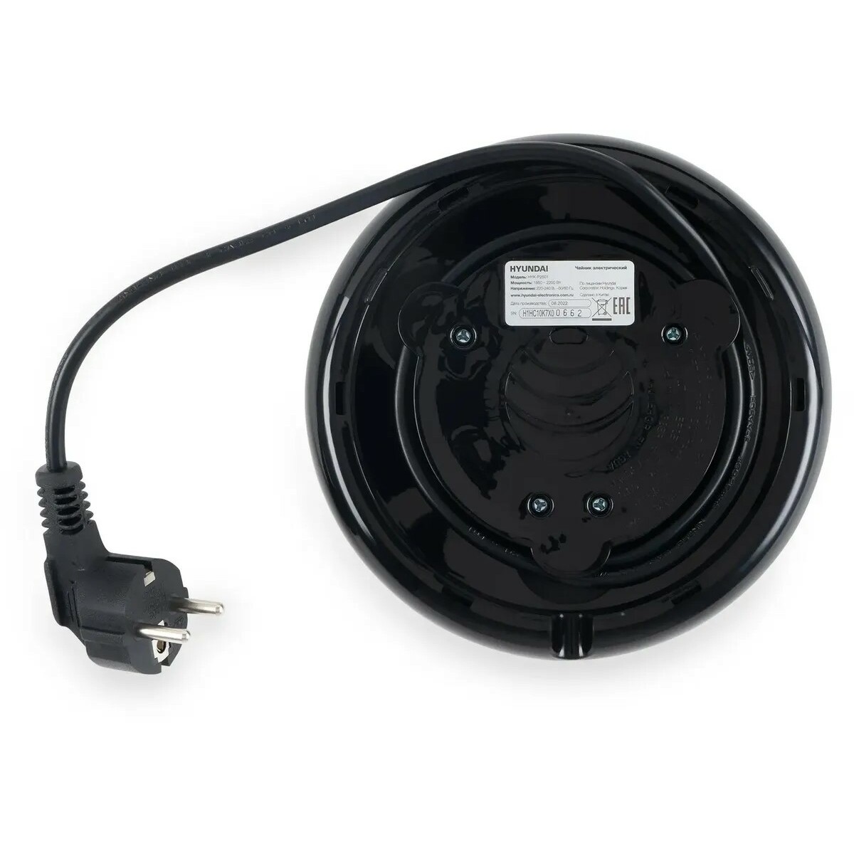 Чайник электрический Hyundai HYK-P2501, черный