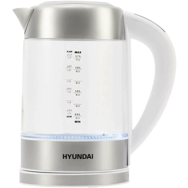 Чайник электрический Hyundai HYK-S5807 (Цвет: White / Silver)
