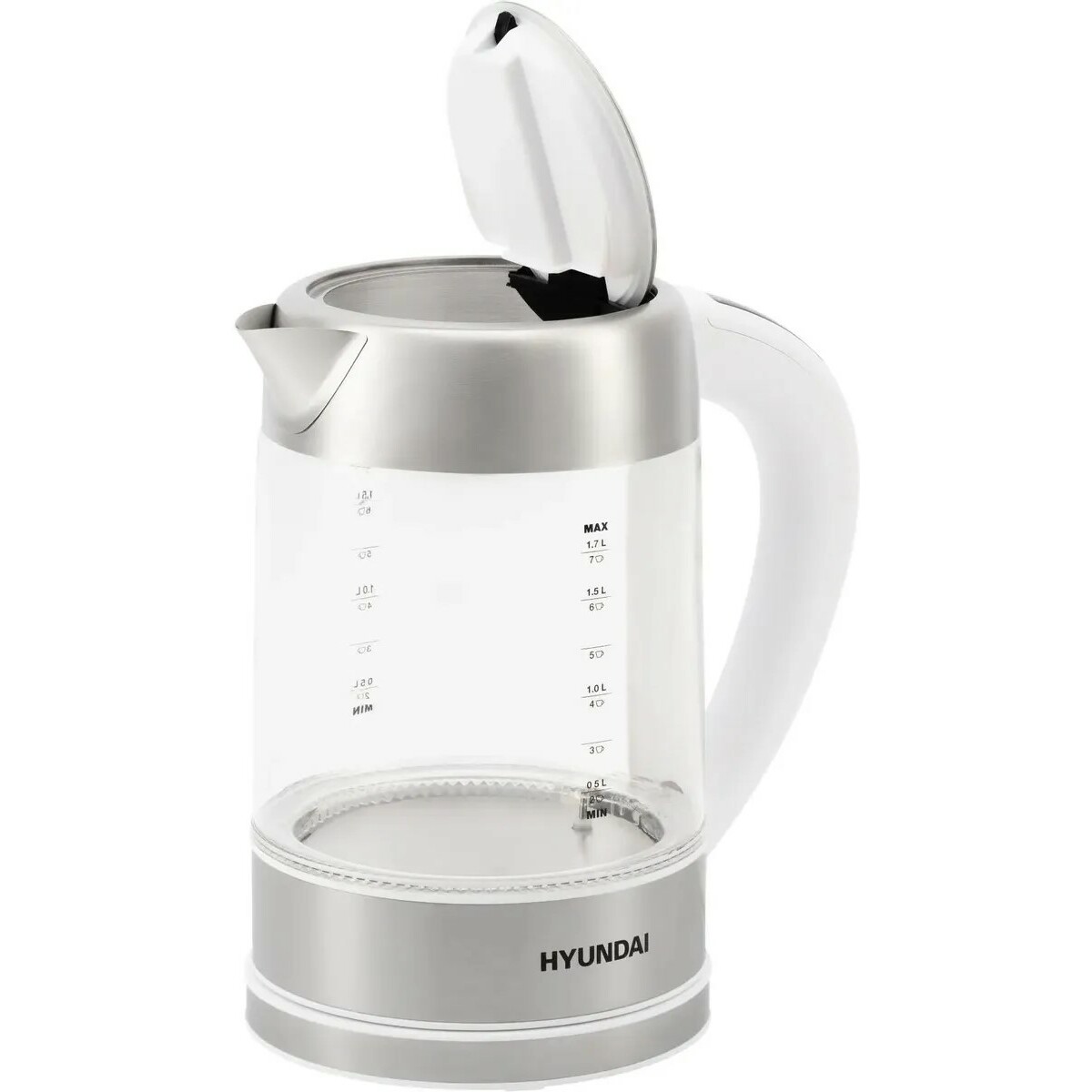 Чайник электрический Hyundai HYK-S5807 (Цвет: White / Silver)