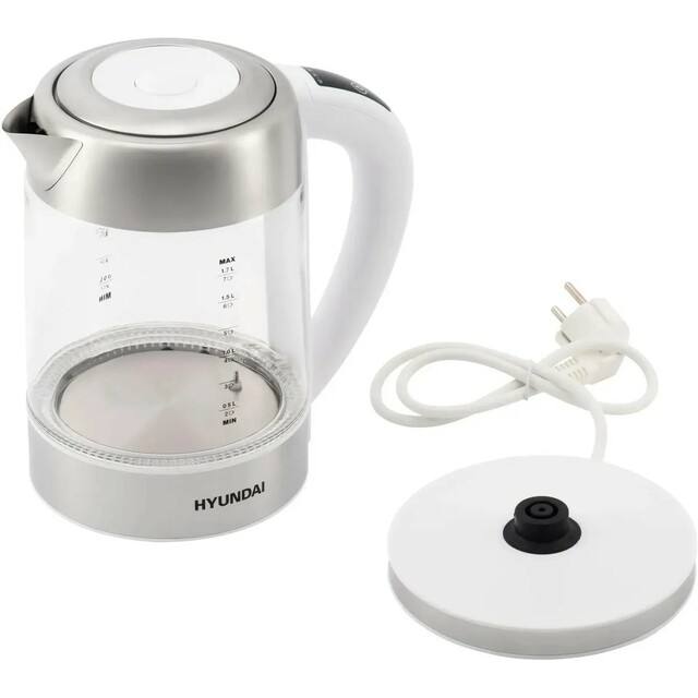 Чайник электрический Hyundai HYK-S5807 (Цвет: White / Silver)