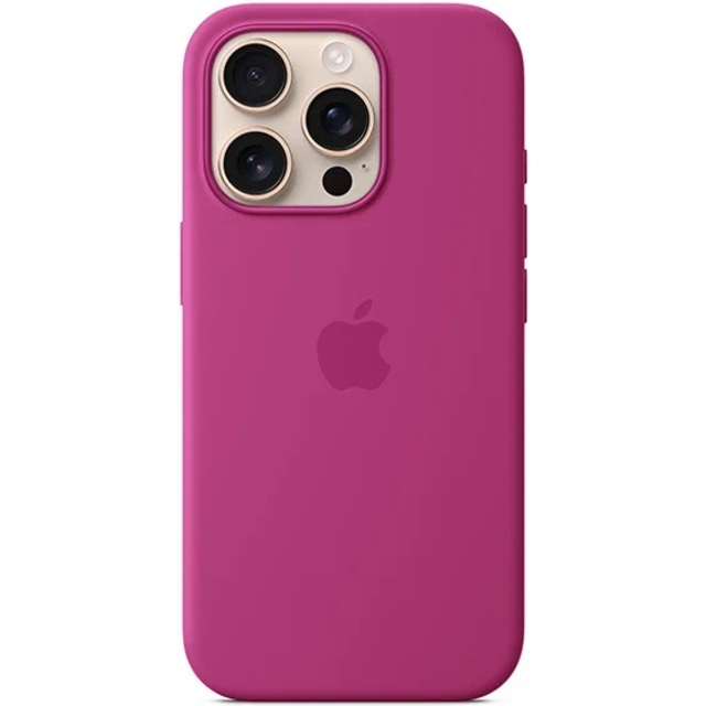 Чехол-накладка Apple Silicone Case with MagSafe для смартфона Apple iPhone 16 Pro (Цвет: Fuchsia)