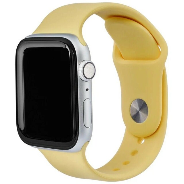 Ремешок силиконовый VLP Silicone Band Soft Touch для Apple Watch 42/44 mm (Цвет: Yellow)