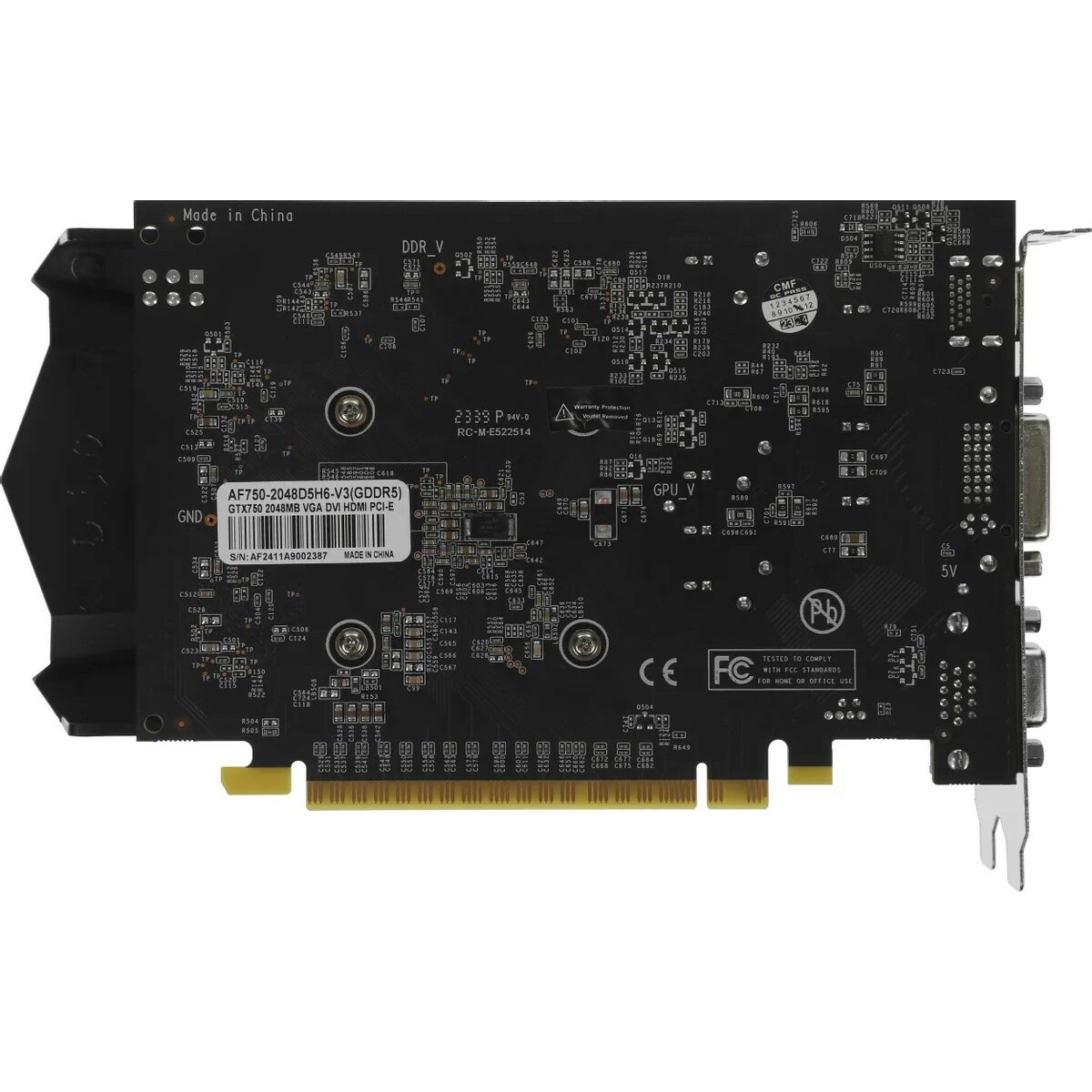 Видеокарта Afox GeForce GTX 750 2Gb (AF750-2048D5H6-V3)