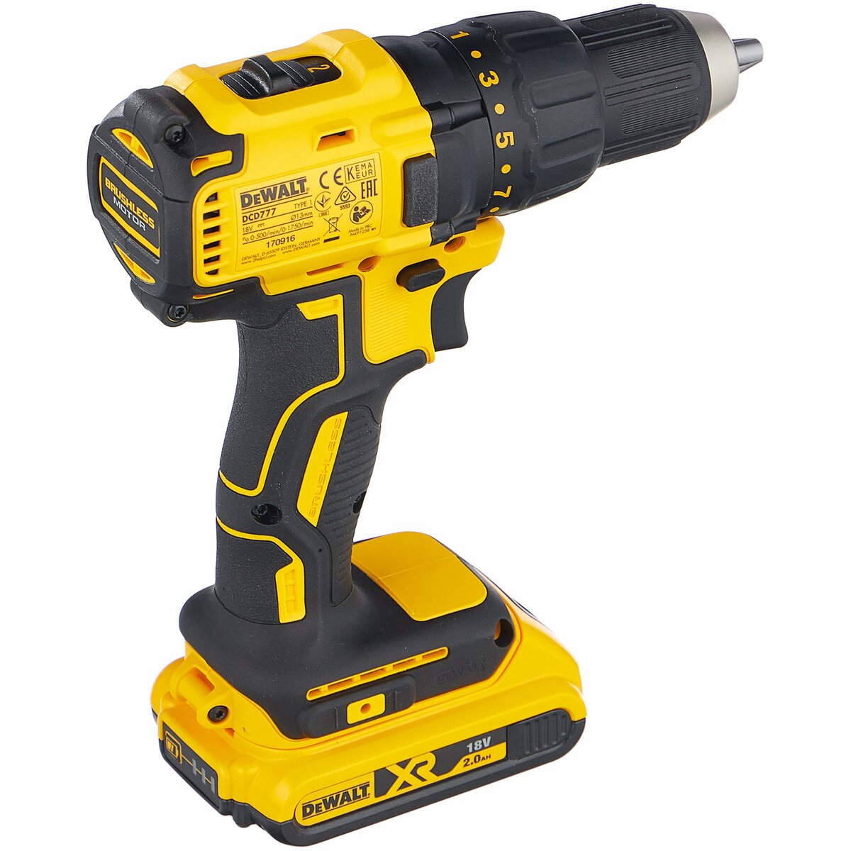 Шуруповерт DeWalt DCD777D2T (Цвет: Yellow)