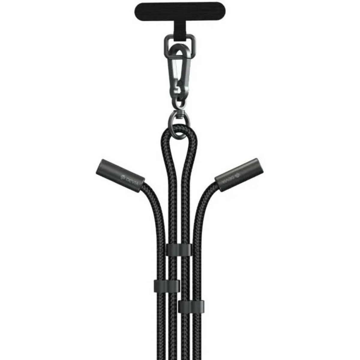 Кабель Devia Woven Fast Cable Adjustable Lanyard Type-C to Lightning 1.6m, черный