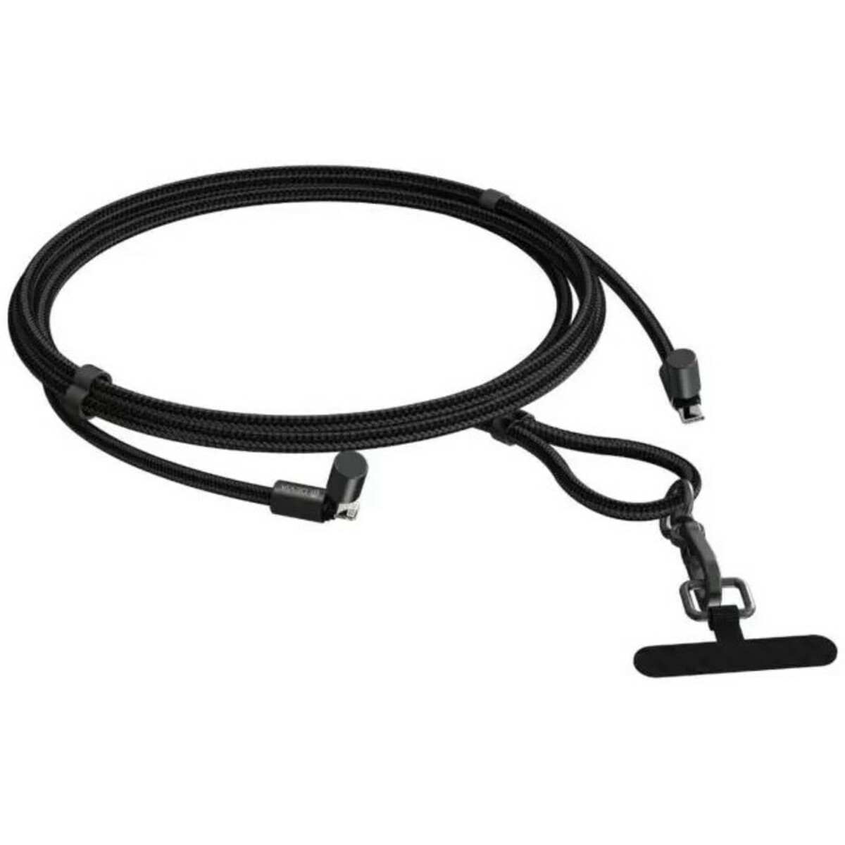 Кабель Devia Woven Fast Cable Adjustable Lanyard Type-C to Lightning 1.6m, черный