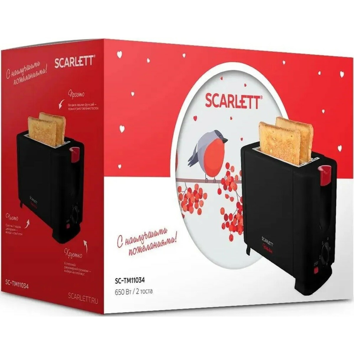 Тостер Scarlett SC-TM11034, черный 