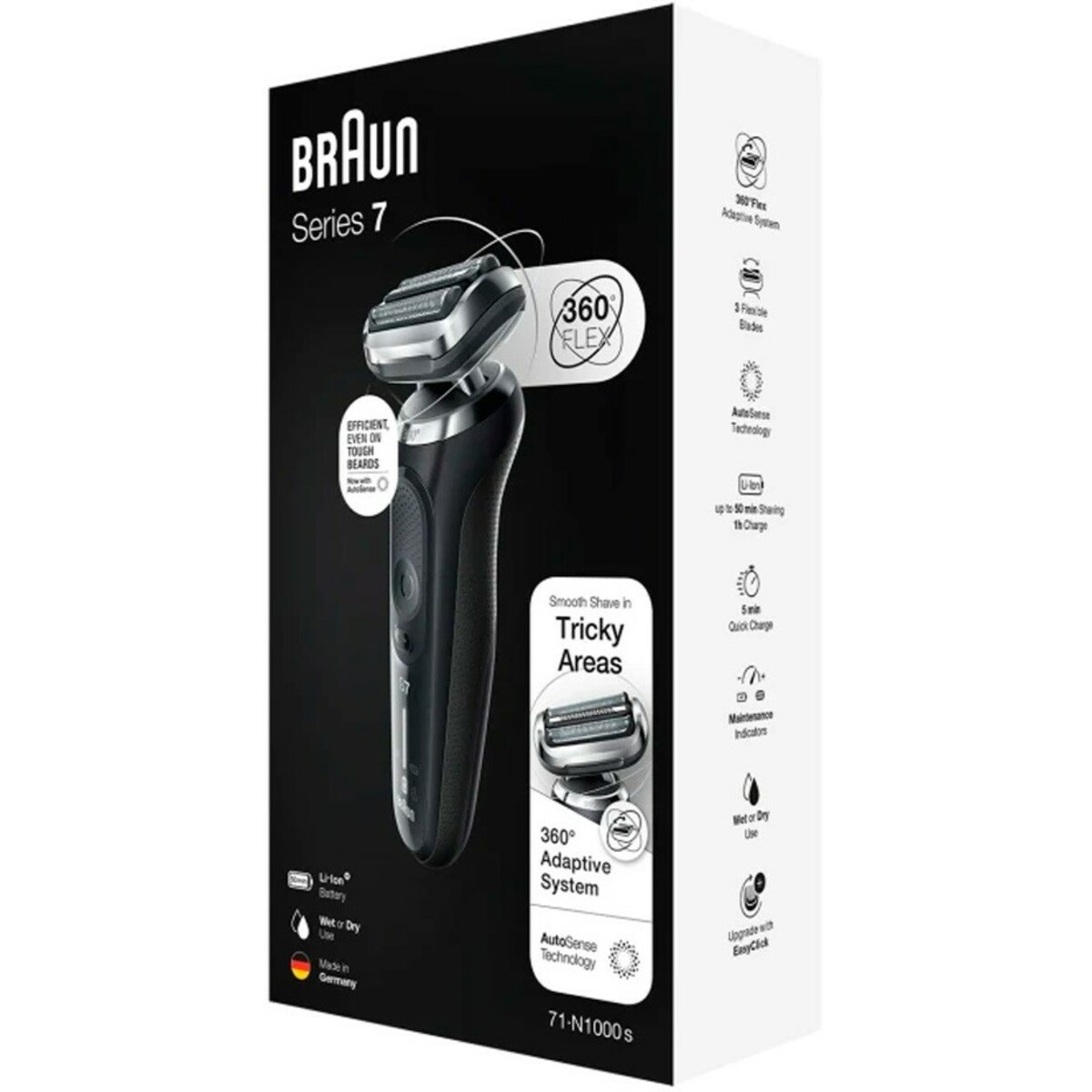 Бритва сетчатая Braun Series 7 71-N1000S, черный