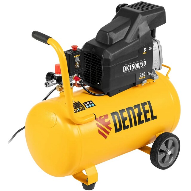 Компрессор поршневой Denzel DK1500 / 50 (Цвет: Yellow)