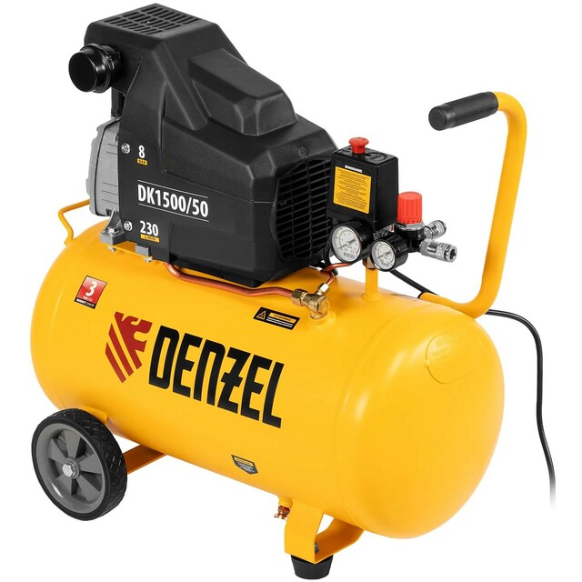 Компрессор поршневой Denzel DK1500/50 (Цвет: Yellow)