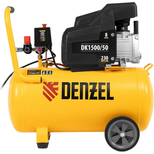 Компрессор поршневой Denzel DK1500/50 (Цвет: Yellow)