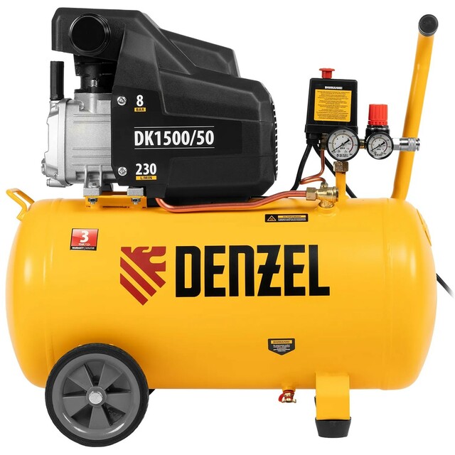 Компрессор поршневой Denzel DK1500/50 (Цвет: Yellow)