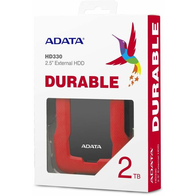 Жесткий диск A-Data USB 3.0 2Tb AHD330-2TU31-CRD HD330 DashDrive Durable 2.5 (Цвет: Red)