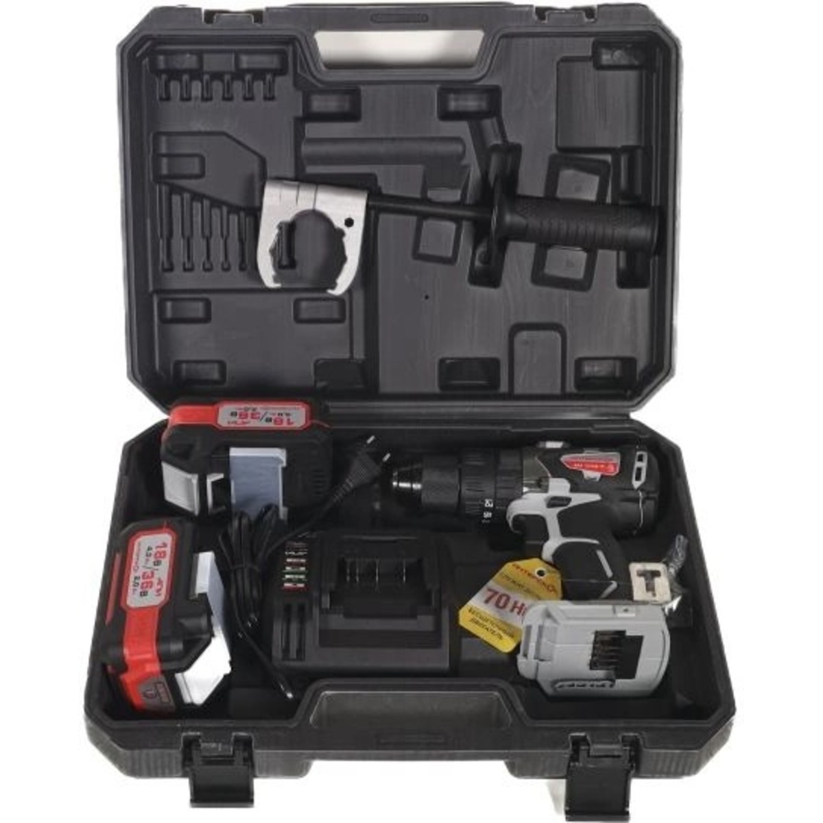 Дрель-шуруповерт Интерскол ДАУ-13 / 36В 70, черный