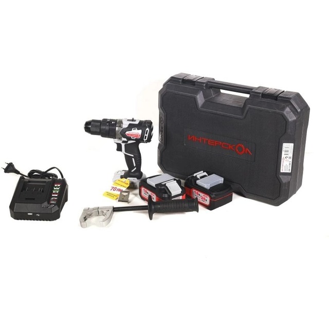 Дрель-шуруповерт Интерскол ДАУ-13 / 36В 70, черный