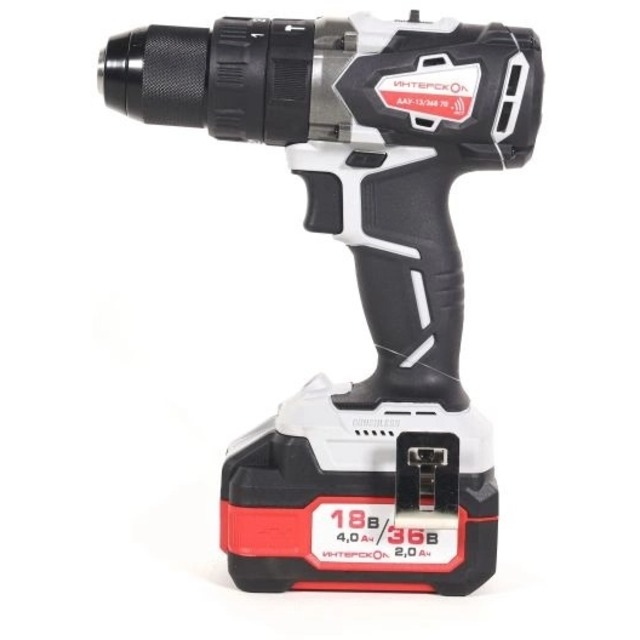 Дрель-шуруповерт Интерскол ДАУ-13 / 36В 70, черный