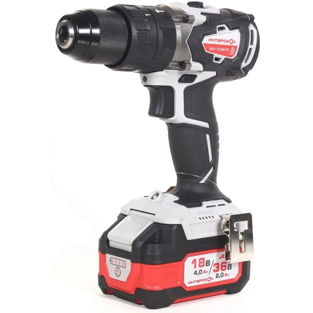 Дрель-шуруповерт Интерскол ДАУ-13 / 36В 70, черный