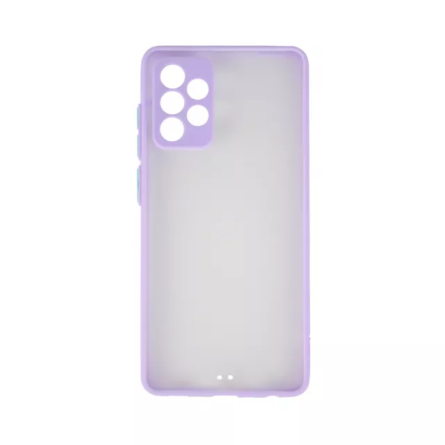 Чехол-накладка матовая с окантовкой для смартфона Samsung Galaxy A72 (Цвет: Lilac)