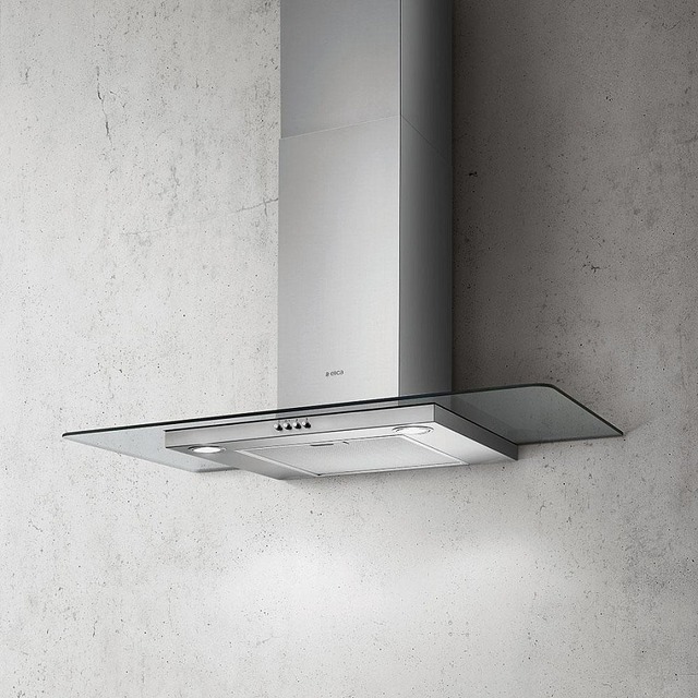 Вытяжка каминная Elica Flat Glass IX / A / 90 (Цвет: Silver)