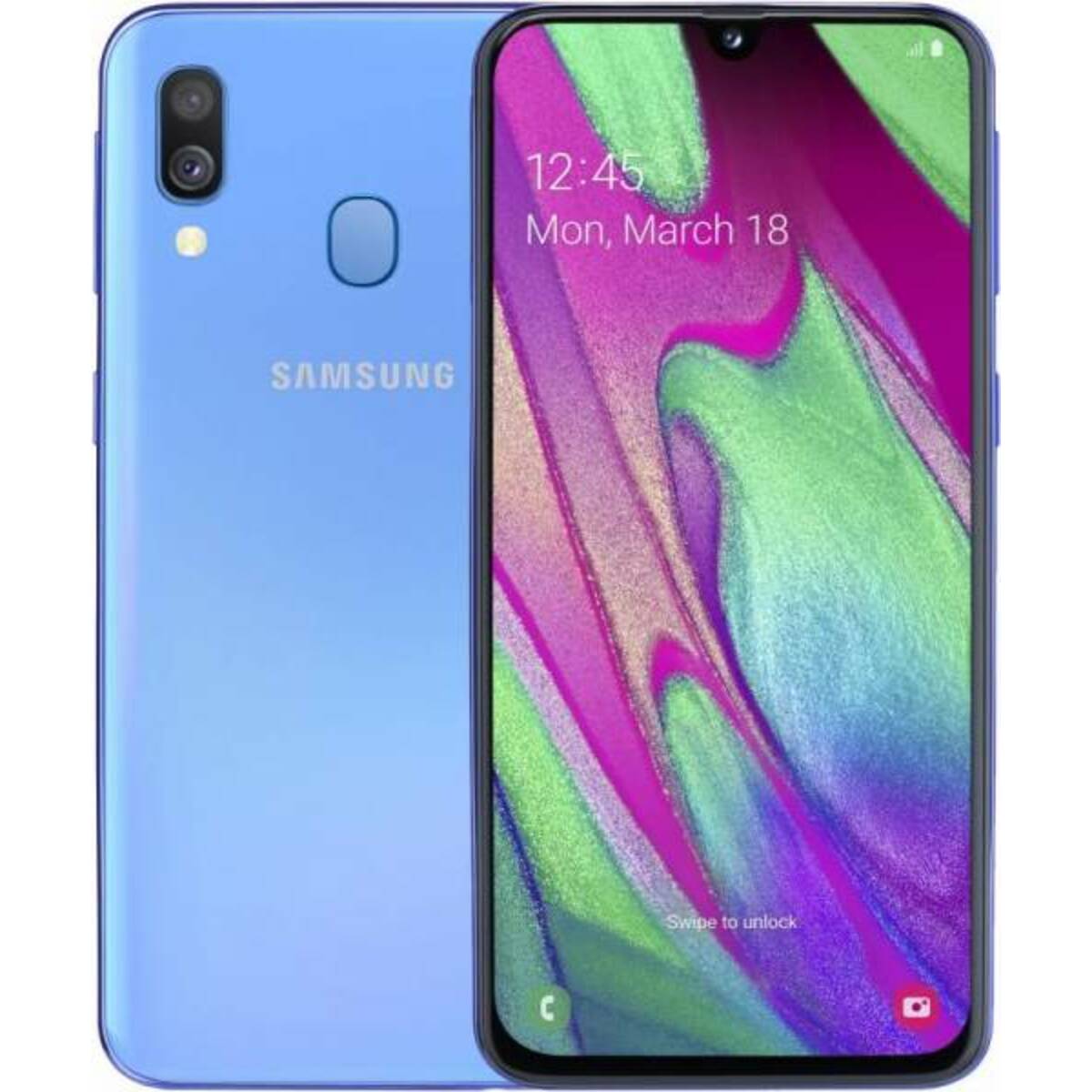 Купить Смартфон Samsung Galaxy A40 SM-A405FM/DS 4/64Gb (Цвет: Blue)  SM-A405FZBGSER в СПб недорого | Выгодные цены на Смартфон Samsung Galaxy A40  SM-A405FM/DS 4/64Gb (Цвет: Blue) SM-A405FZBGSER, покупка в кредит (Артикул  00141583)