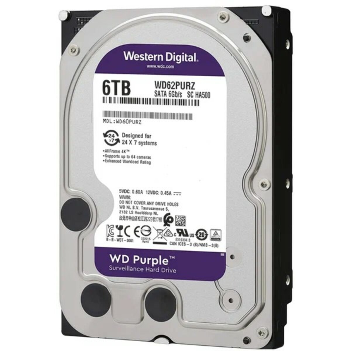 Жесткий диск Western Digital SATA-III 6Tb WD62PURZ