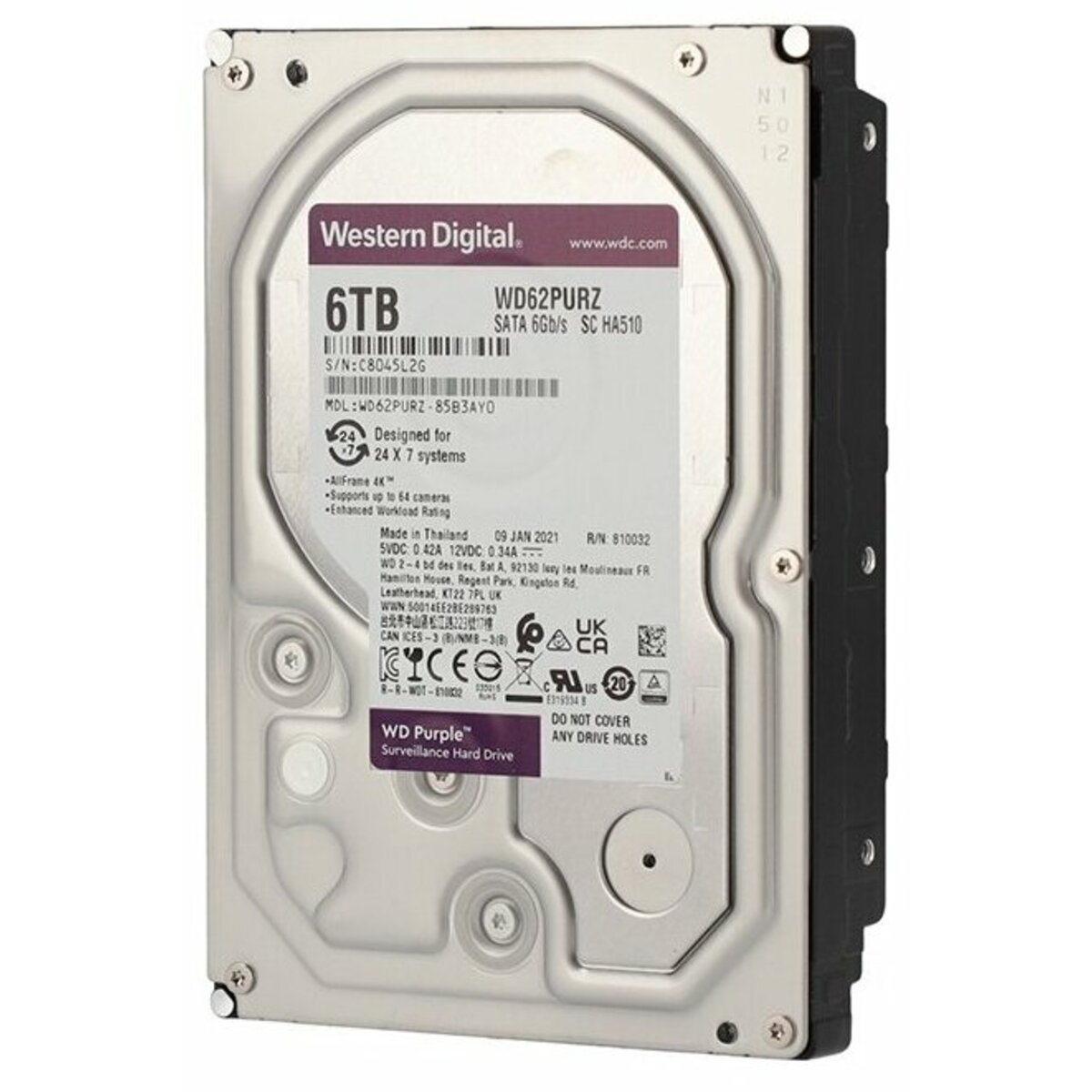 Жесткий диск Western Digital SATA-III 6Tb WD62PURZ