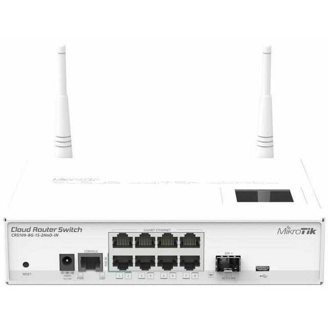 Коммутатор управляемый MikroTik CRS109-8G-1S-2HND-IN