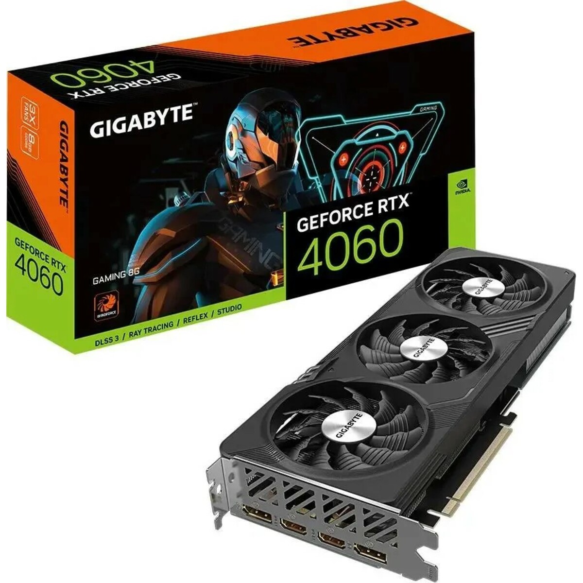 Видеокарта Gigabyte GeForce RTX 4060 Gaming 8G (GV-N4060GAMING-8GD)