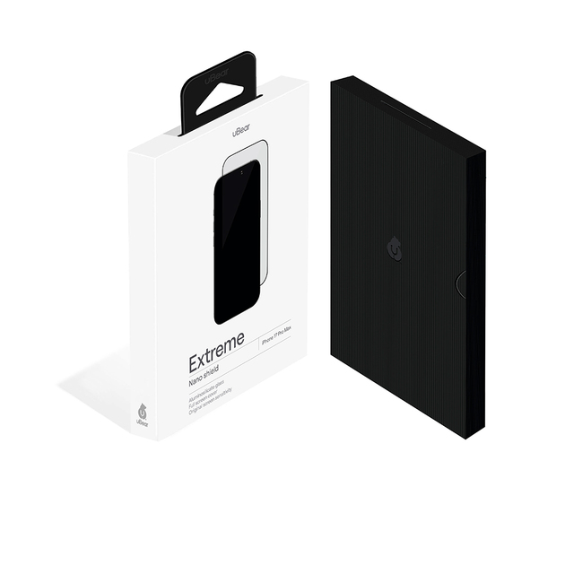 Защитное стекло uBear Extreme Nano Shield для iPhone 17 Pro Max, черный Защитное стекло uBear Extreme Nano Shield для iPhone 17 Pro Max, черный