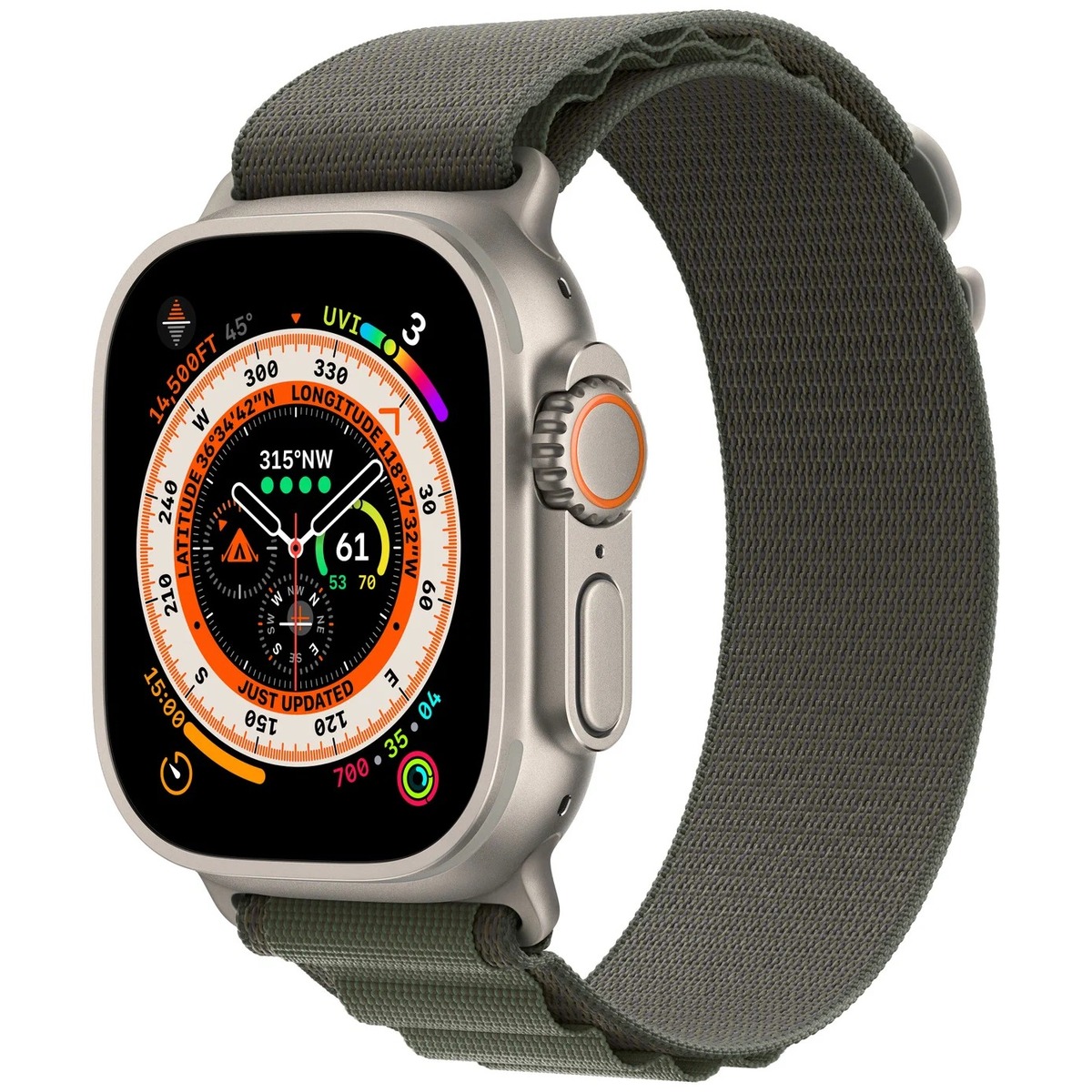 Умные часы Apple Watch Ultra 49mm Titanium Case with Alpine Loop M (Цвет: Green)