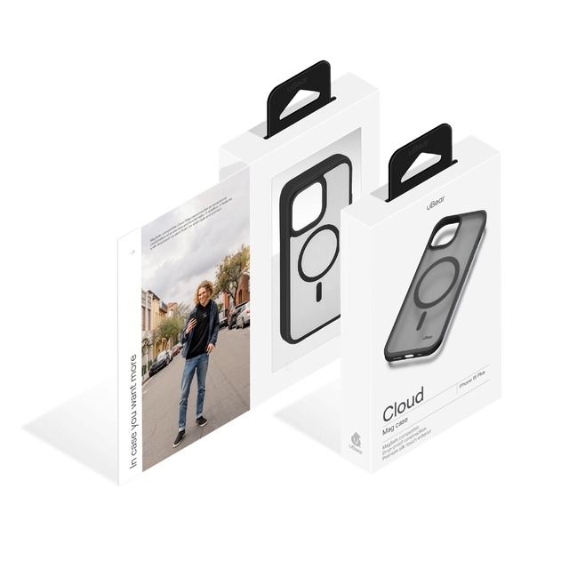 Чехол-накладка uBear Cloud Mag Case для смартфона Apple iPhone 15 Plus, черный