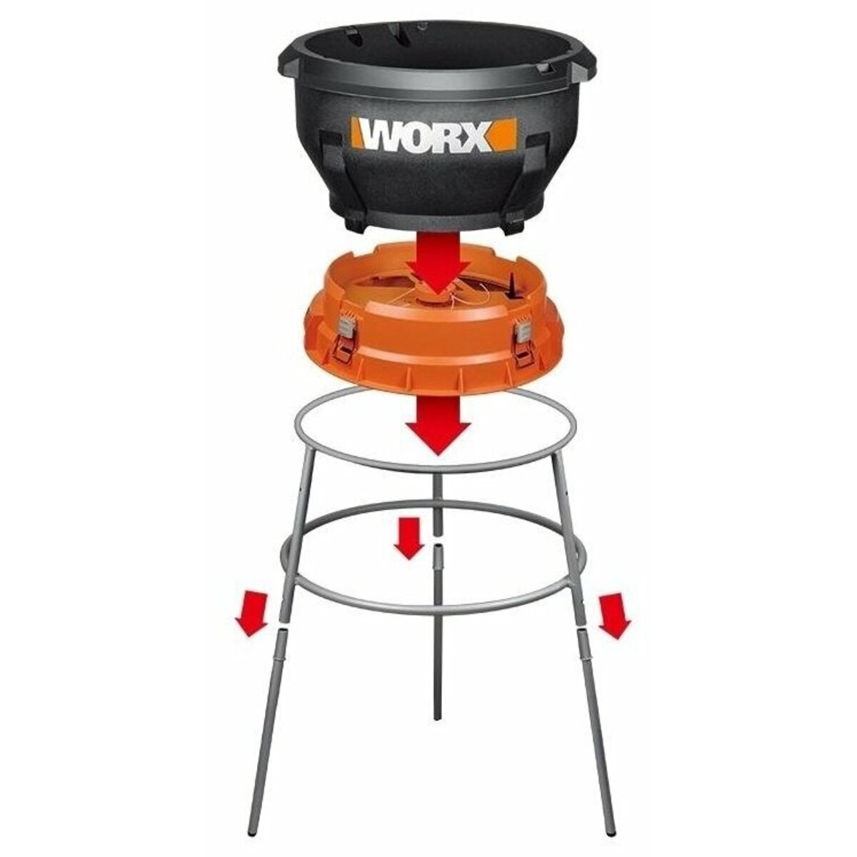 Садовый измельчитель Worx WG430E (Цвет: Orange / Black)