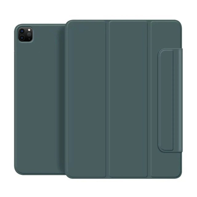 Чехол-книжка Comma Rider Series Double Sides Magnetic Case with Pencil Slot для iPad Air 5 (2022) / iPad Pro 11 (2022) (Цвет: Dark Green)