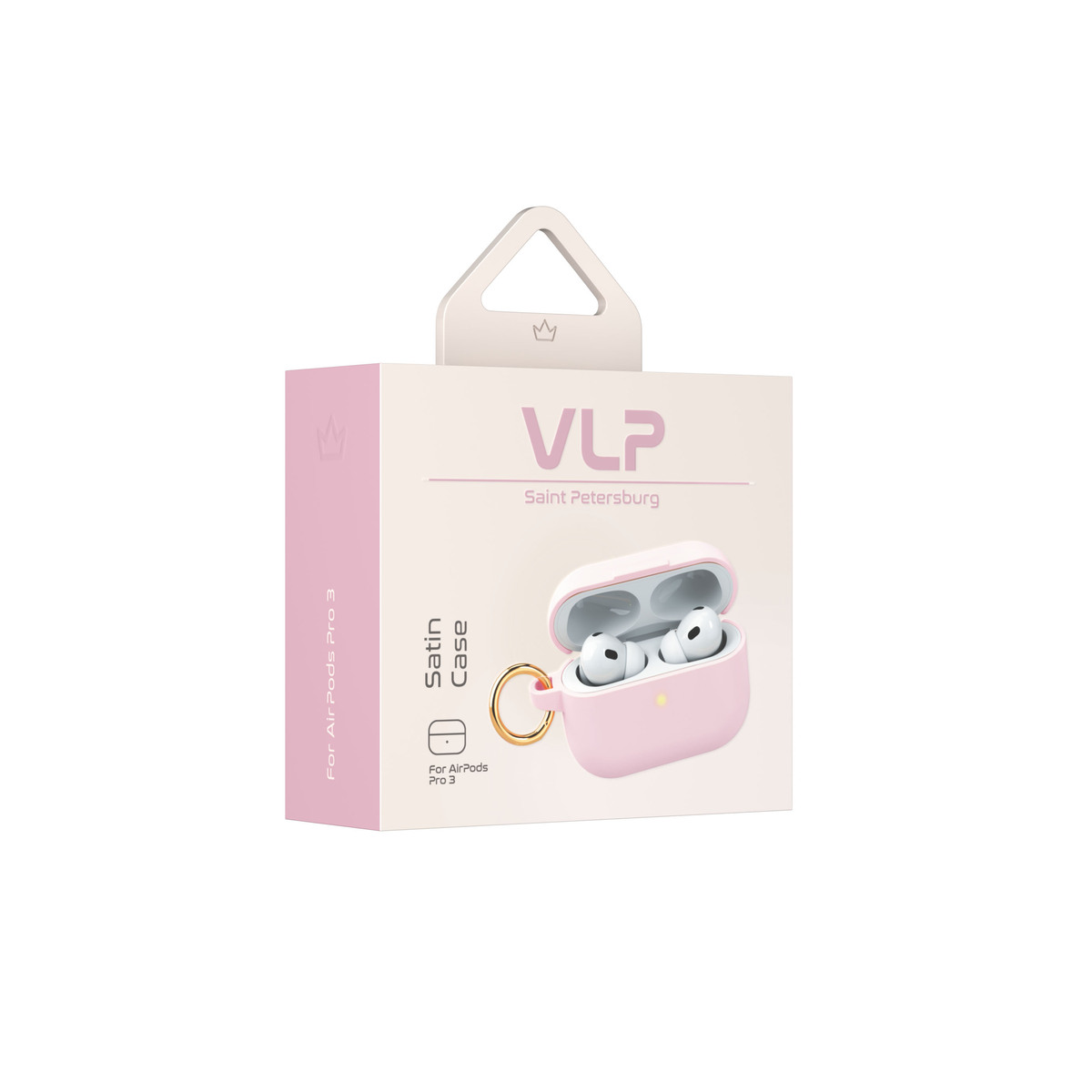 Чехол защитный VLP Satin Case для AirPods Pro 3, розовый