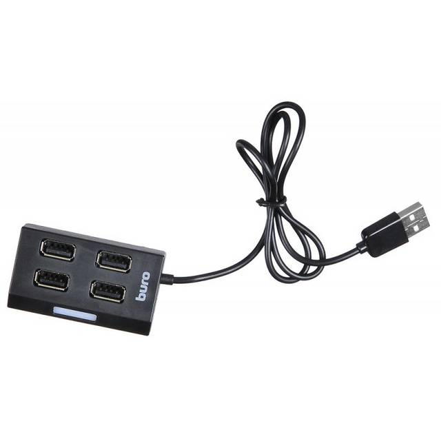 Разветвитель USB 2.0 Buro BU-HUB4-U2.0 (Цвет: Black)