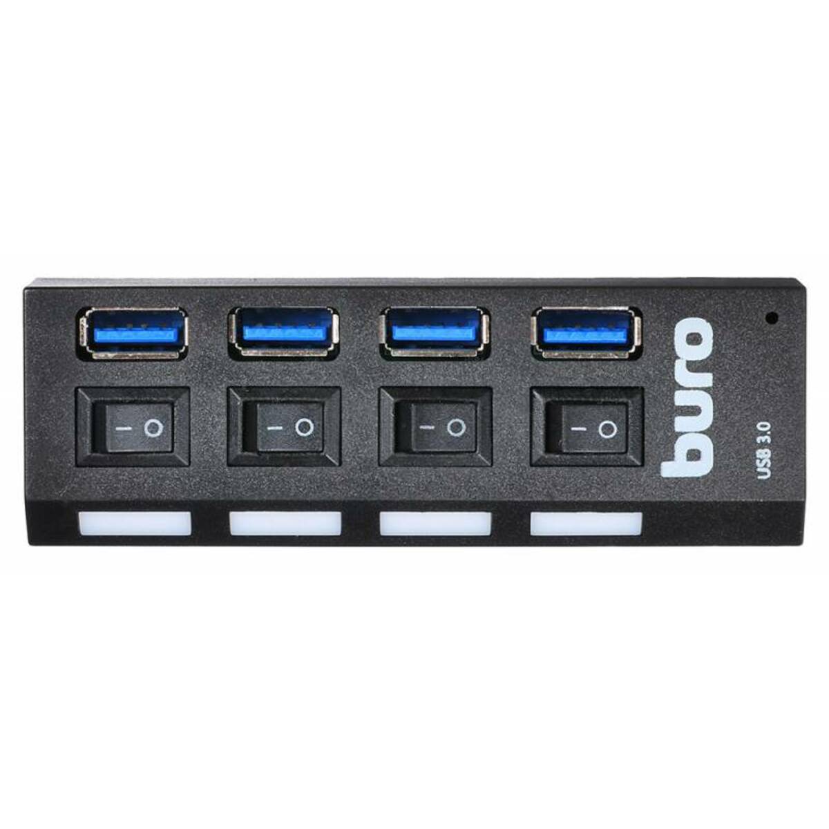 Разветвитель USB 3.0 Buro BU-HUB4-U3.0-L (Цвет: Black)