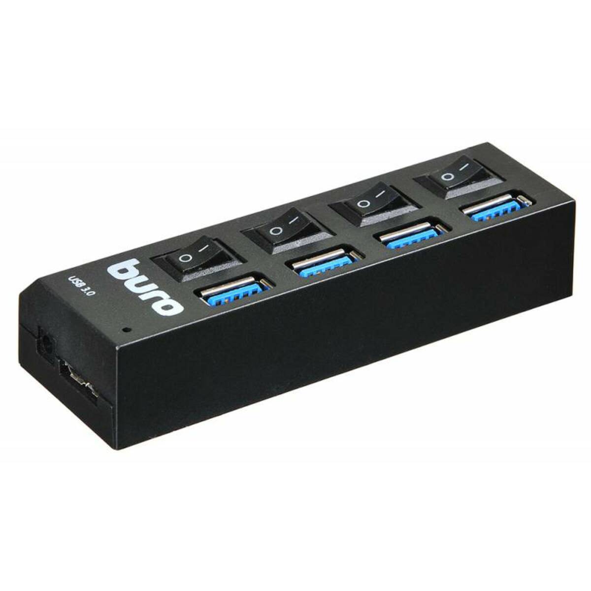 Разветвитель USB 3.0 Buro BU-HUB4-U3.0-L, черный