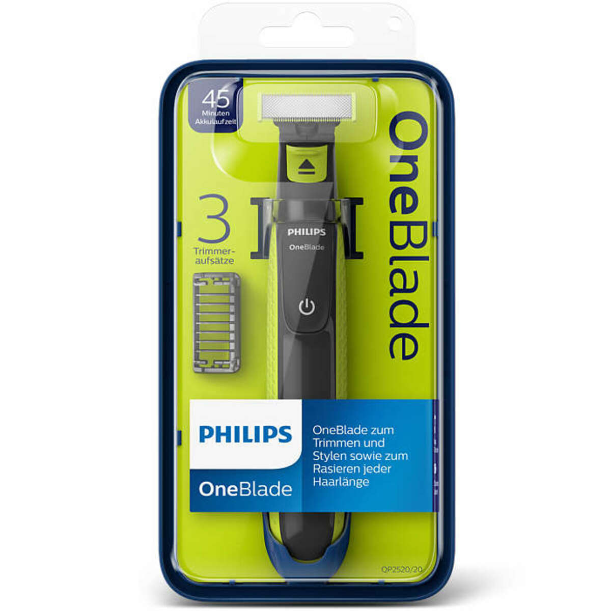 Триммер Philips OneBlade QP2520/20 (Цвет: Black/Green)