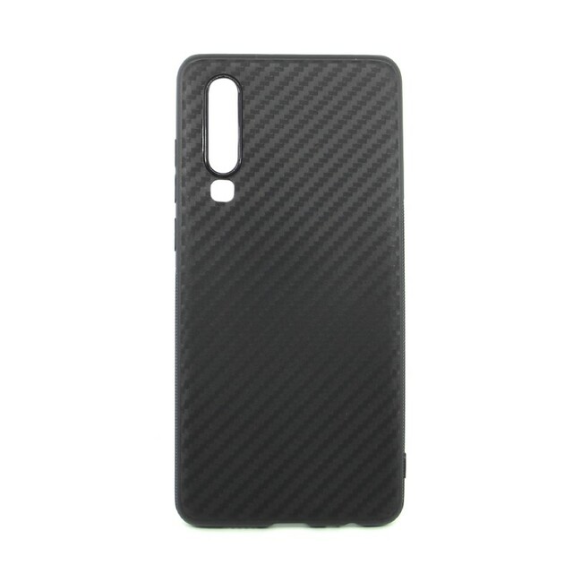 Чехол-накладка под карбон для смартфона Huawei P30, черный