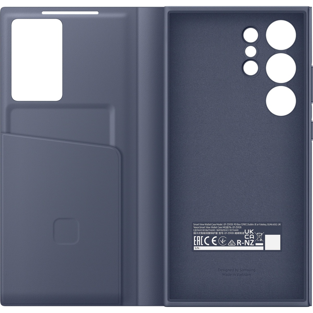 Чехол-книжка Samsung Smart View Wallet Case для смартфона Samsung Galaxy S24 Ultra (Цвет: Purple)