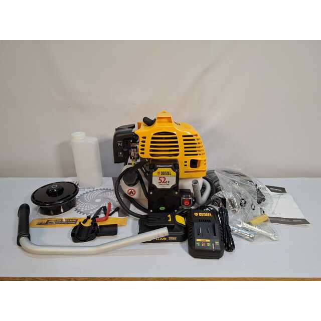 Триммер бензиновый Denzel DT-52E (2-коробки) (Цвет: Yellow / Black)