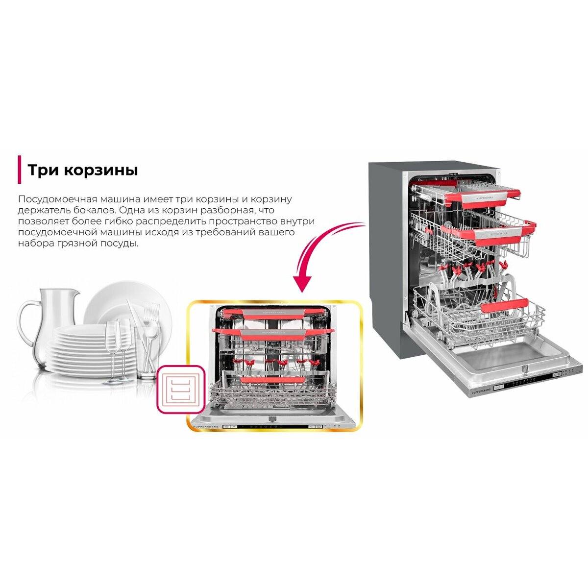 Посудомоечная машина Kuppersberg GLM 4575 (Цвет: Silver)
