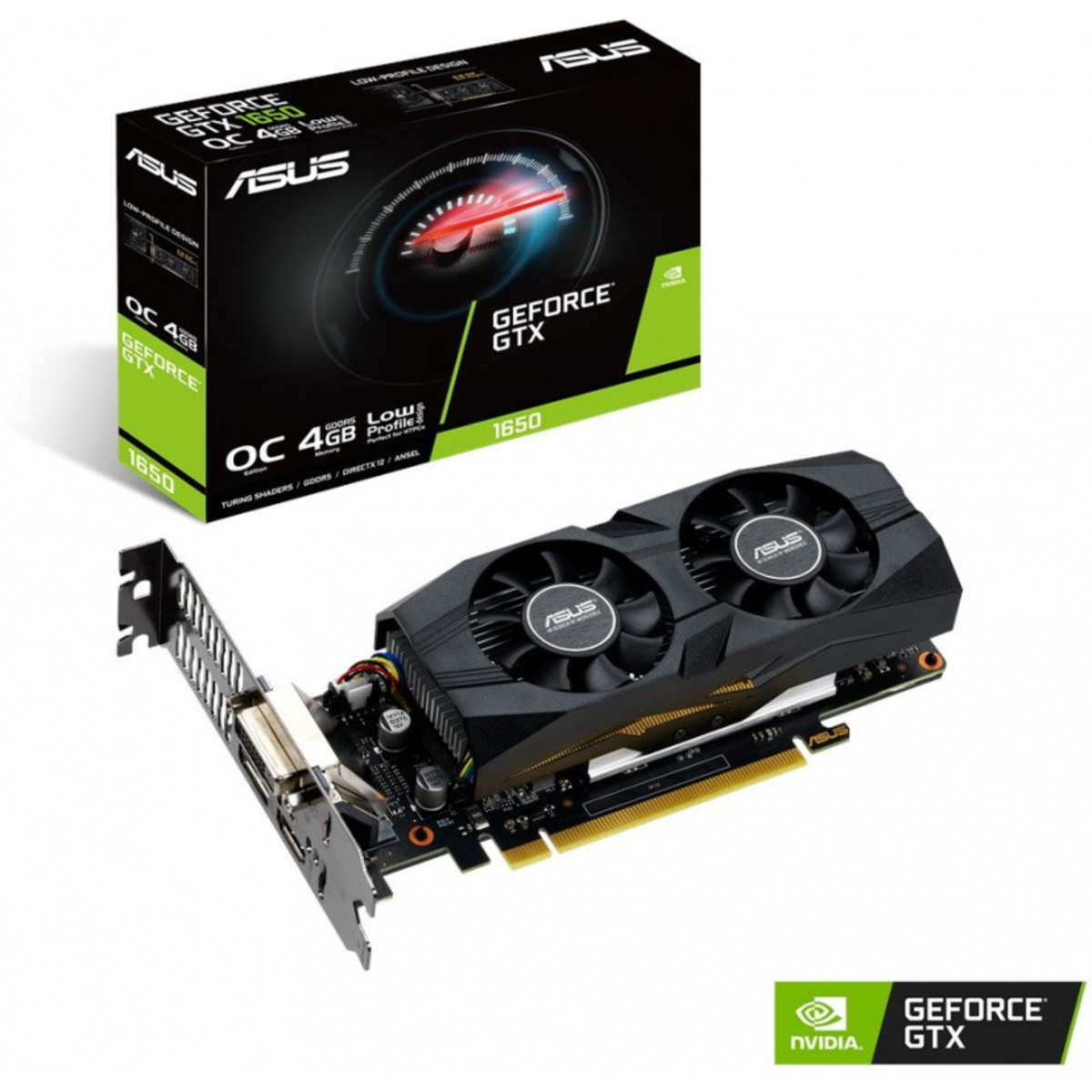 Видеокарта ASUS GeForce GTX 1650 OC 4Gb (GTX1650-O4G-LP-BRK)