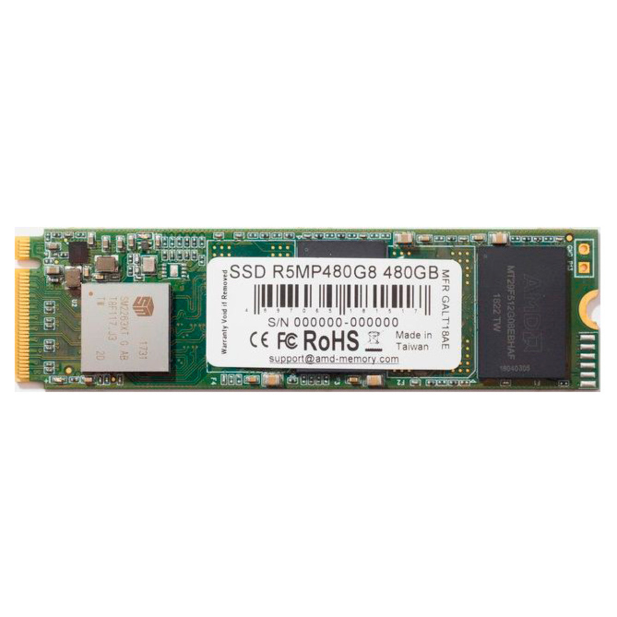 Накопитель SSD AMD PCI-E 3.0 x4 480Gb R5MP480G8
