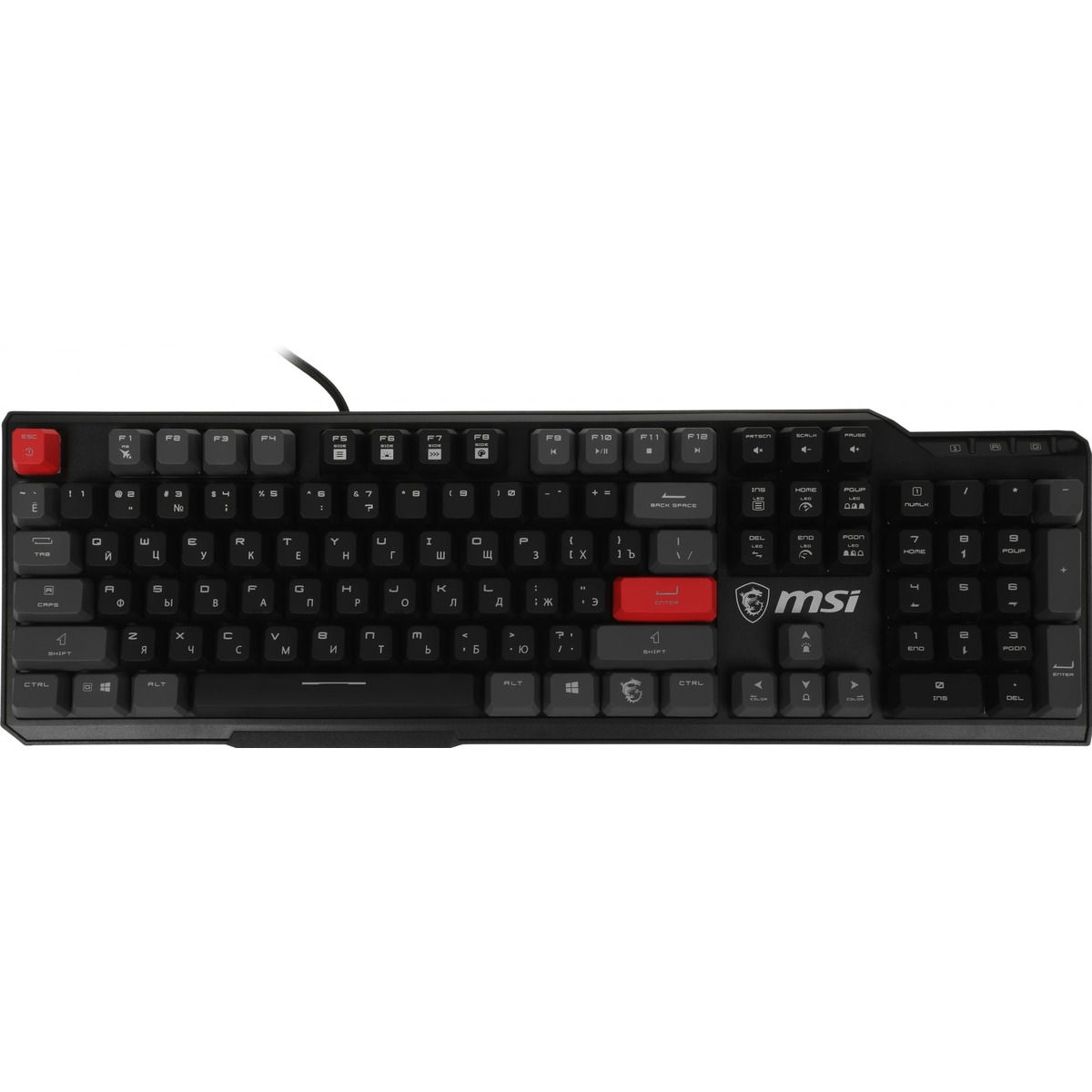 Клавиатура MSI VIGOR GK41 DUSK LR RU, черный