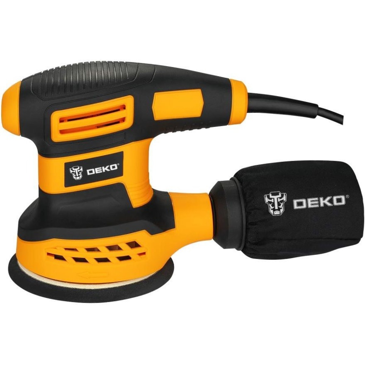 Эксцентриковая шлифовальная машина Deko DKG350 (Цвет: Orange)