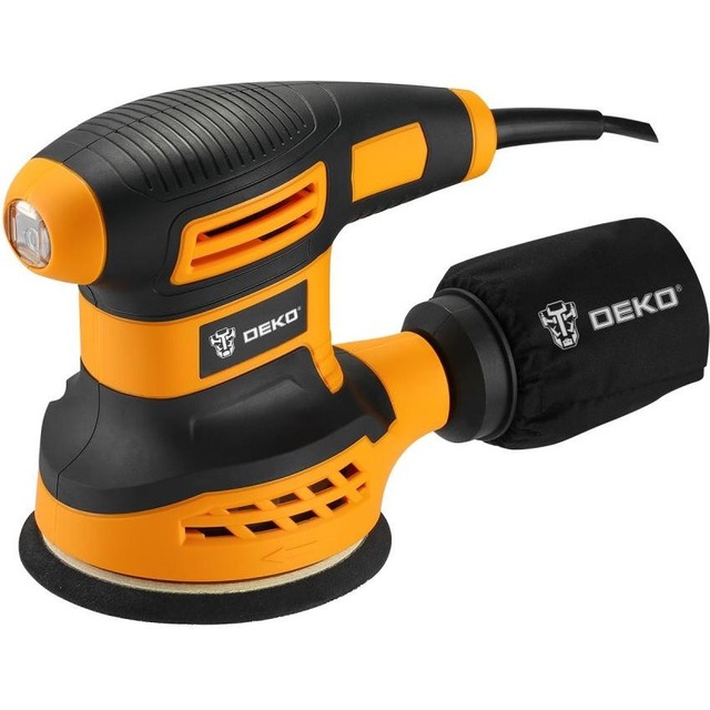 Эксцентриковая шлифовальная машина Deko DKG350 (Цвет: Orange)