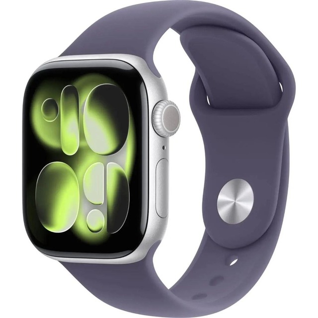 Умные часы Apple Watch Series 11 42mm Aluminum Case with Sport Band S / M (Цвет: Silver / Purple Fog)