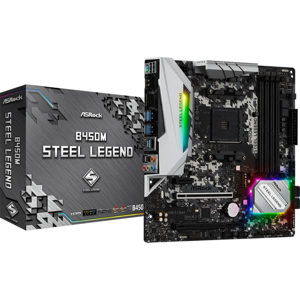 Материнская плата Asrock B450M STEEL LEGEND